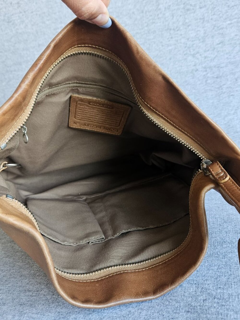 Coach Tan Brown Applique Soho Shoulder Bag Silver Hardware F10651 Polka Dot Y2K - Picture 12 of 15